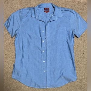 Men’s Large Blue Short Sleeve Button Up Shirt